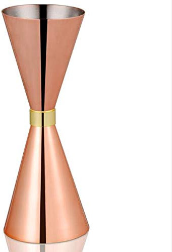 Jigger per cocktail doppio in stile giapponese, in acciaio inox a doppio spirito, misura per liquori, vino, bevande, barista, 30/45 ml per bar casa (oro rosa)