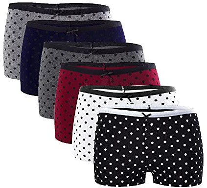 Libella® Panties Boxer Shorts Shorts Women's Hipsters Underpants Underwear Set Cotton 6 Pack 3407-multicolored-set-2 XL