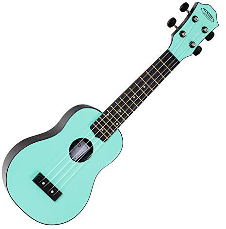 Classic Cantabile OV-04 TQ Ukulele - Sopran-Ukulele im Roundback-Design - Mensur: 342 mm - Korpus und Hals aus ABS Kunststoff - Decke aus Linde - Gesamtlänge: 54 cm - Farbe: Türkis matt