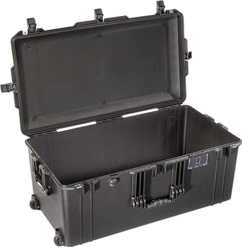 PELI 1646 AIR Koffer, Großer Rollkoffer für Filmkameras und technisches Equipment, IP67 wasserfest und staubdicht, 111 Liter Fassungsvermögen, ohne Schaumstoff, Farbe: Schwarz