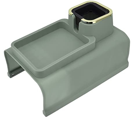 CHICIRIS Couch Arm Cup Holder Sofa Arm Cup Tray Silikonkörper mit 4 Unteren Eisenrohren für Wohnzimmer Balkon Freie Hände(Verbessertes Grün)