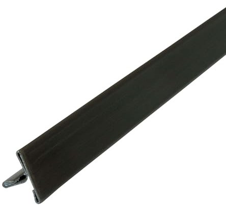 Dalsys T Profil Edelstahl Fliesenschiene Schwarz, Gebürstet 2,5m x 25mm, Übergangsschiene, Übergansprofil V2A