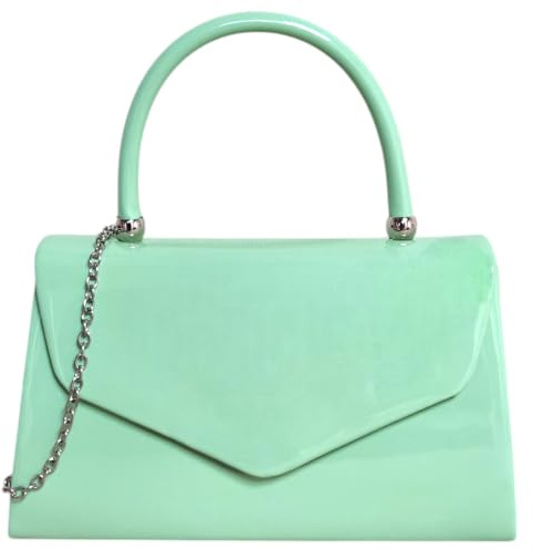 fi9® BNWT Retro-Tragetasche, Lackleder, Brautschmuck, Hochzeit, Abendtasche, Party, Geldbörse, Clutch, Schultertasche, medium