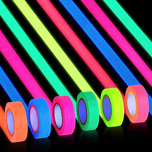 LUCKNIGHT 6. ljusband, fluorescerande färgband, ljusband, maskerat band, scen och stegdekoration fluorescerande tejp