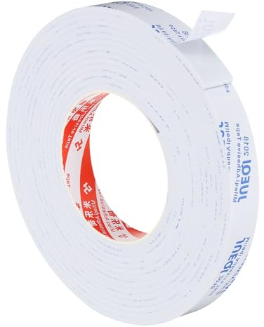 PATIKIL Ruban en Mousse d'Étanchéité 5m/16,4ft 20mm de Large Blanc | 3mm d'Épaisseur, Unilatéral pour le Calfeutrage de Portes de Fenêtres pour l'Isolation des Tuyaux