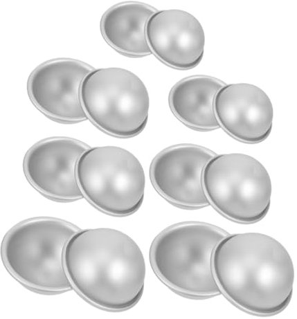 Anneome 16stücke Teiliges Badekugel-moldset Aus Robustem Aluminiumlegierung Tragbare Kugelform Für Diy Badebomben Seifen Und Badesalzherstellung Für Kreatives Handwerk Und Vielseitigen Geb