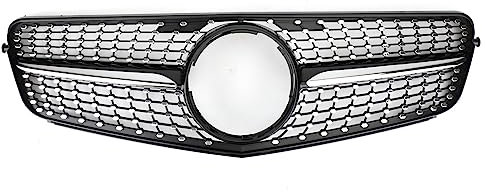 Front Kühlergrille Diamant Schwarz Chrom Frontgrill Grill Fit Für Mercedes Für Benz W204 C200 C300 2008-2014 Auto Zubehör Auto Kühlergitter