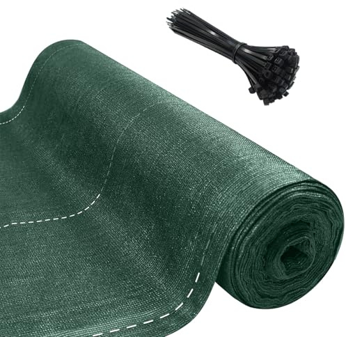 Balkon Sichtschutz & Sichtschutz Garten – HDPE Sichtschutznetz 2x10m, 150g/㎡ UV-resistent, reißfest, Windschutz, inkl. Kabelbinder, blickdicht für Terrasse & Zaun, Grün