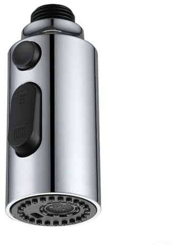 Soffione doccia per lavello da cucina, spruzzatore estraibile a 3 funzioni con 3 modalità di spruzzo, beccuccio di ricambio argento G1/2 '' compatibile con rubinetti standard, facile da installare