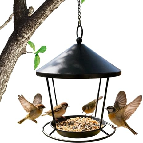 GjnjfdF Comederos para Aves Silvestres,Alimentador Colgante para Colibríes,Bandeja de Agua para Pájaros Resistente a la Intemperie - para Jardín en el Exterior Jardín Trasero Balcón Porche Patio