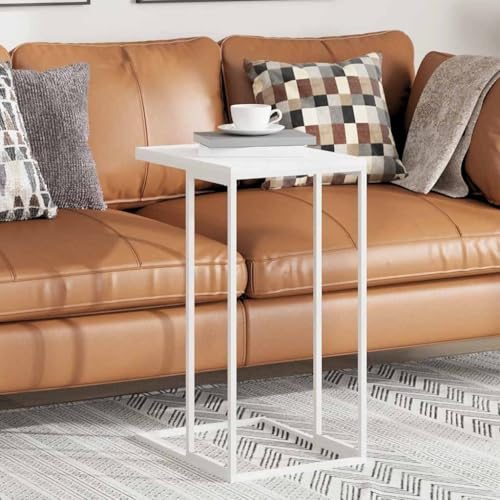 Sophrelle Mesa Auxiliar de Madera contrachapada Blanco 40x30x59 cm Blanco,336131