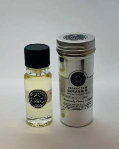 Organic Geranium Essential oil – rose (Pelargonium Graveolens Roseum) by Nhr Organic oils, 50 ml