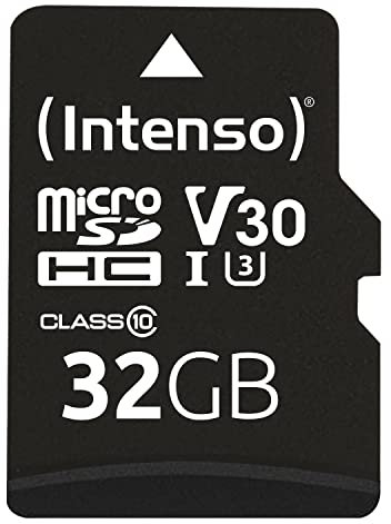 Intenso Professional MicroSDHC Memory Card, Class 10 UHS-I, 32 GB, blue