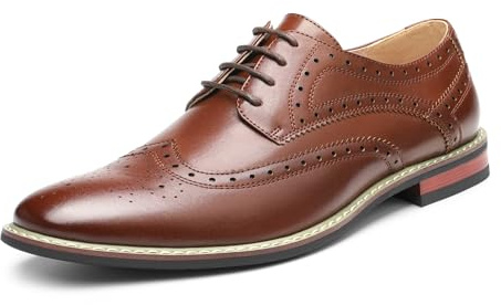Bruno Marc Mens Dress Oxfords Shoes, Men's Lace-ups Ghillie Brogues Formal Shoes, Men in Smart Casual, Wedding, Boss, Work, Business,Size 11,Dark/Brown,Prince-3