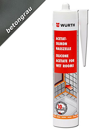 Würth Acetat - Silikon Nasszelle Betongrau 310 ml Kartusche