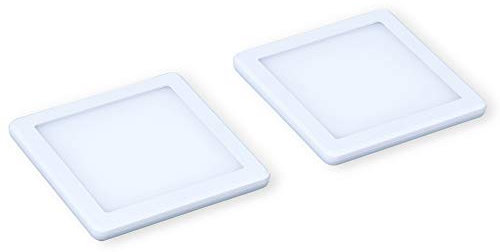 kalb Material für Möbel Lampe LED sous meuble éclairage de cuisine luminaire sous-face panneau, choix : lot de 2, température de couleur : blanc chaud