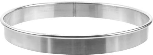 YARDWE Stainless Steel Muffin Rings Mousse Rings 9 inch Non Stick Pizza Cutter Rings Egg Pancake Rings Metal Tart Pastry Rings Molds for Cooking Baking Cakes Desserts Dough
