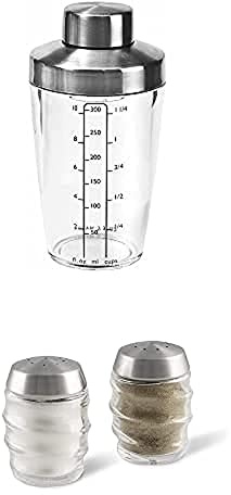 Cole & Mason H106999 Cambourne Salad Dressing Shaker / H311810 Bray Salt and Pepper Shaker Set | Bundle | 2 Year Guarantee