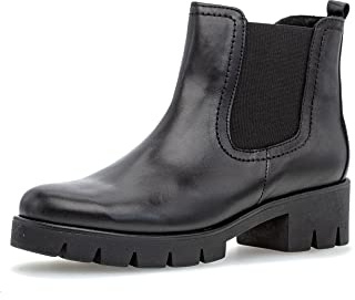 Gabor Mujer Botines, señora Botas Chelsea,Plantilla Desmontable,Medias Botas,Botas de Deslizamiento,Forradas,Negro (Schwarz),42.5 EU / 8.5 UK