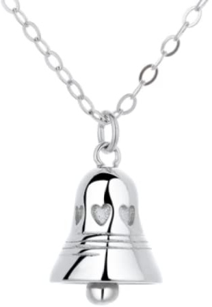 Chaine Argent Femme,Collier Coeur pour Femme S925 Argent Sterling Petite Cloche Pendentif Collier Délicat Collier Ras du Cou Tendance Chaîne Bijoux Bohême pour Ses Couples De Filles