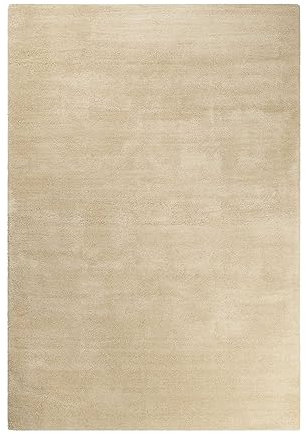 Wecon Home Kuschelig weicher Esprit Hochflor Teppich, bestens geeignet fürs Wohnzimmer, Schlafzimmer und Kinderzimmer LOFT(80 x 150 cm, beige)