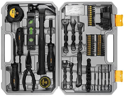DEKOPRO Juego de Herramientas de 148 Piezas, Kit General de Herramientas de Mano para el hogar, Juego de Herramientas de reparación de automóviles, con Caja de Herramientas de plástico