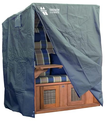 YOURSOL by deVries Strandkorb Schutzhülle Classic XL, 135 x 95 x 165 cm, dunkelgrau, wasserdicht, witterungsbeständig, Ventilations-Fenster, Strandkorbhülle