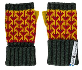 ÖJBRO VANTFABRIK – Pulswärmer/Armstulpen Damen, fingerlose, aus 100% Merinowolle, warm & weich, gestrickt, in verschiedenen Mustern, folkloristisches nordisches Design