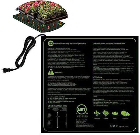 EEYZD Tapis Chauffant pour Plantes, Tapis Chauffant thermostatique pour la Croissance des semis, Tapis Chauffants durables imperméables, pour la Croissance des Plantes d'intérieur,45w