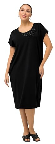 Ulla Popken Abito in Jersey Vestito, Nero, 56-58 Donna