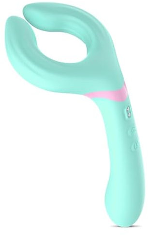 Diversual Kay, Vibrador para Parejas, Estimulación de Clítoris, Recargable USB, 7 Modos de Vibración, 3 Velocidades, Silicona y ABS (Azul)