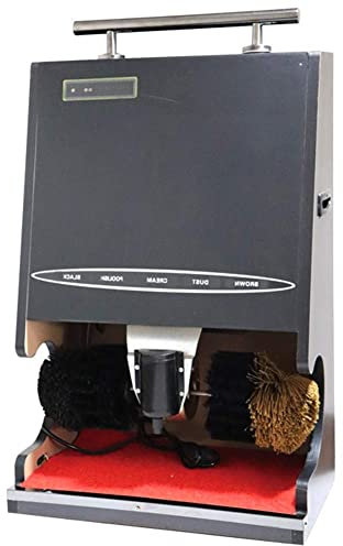 Automatischer Induktions-Schuhputzer, automatische Schuhpoliermaschine, Schuhreinigungsbürsten-Set, Multi-Bürstenpolierer, geeignet für Hoteleingangshalle, Verkaufszentrum (Edelstahl) (schwarz)