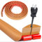 Kabelbrücke, Flexibler Klein Kabelkanal, 3.0m X 3cm Holzmaserung Fussboden Kabelkanal, PVC Bodenkabelschutz, Kabelkanal Aussenbereich Für Büros Wohnungen Lagerhallen Hotels Lager Cable Duct