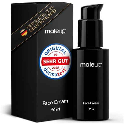 MaleUp Face Cream – Anti Aging Creme Männer mit Hyaluron & NovoRetin I MADE IN GERMANY I Gesichtscreme Männer mit Sofort-Effekt