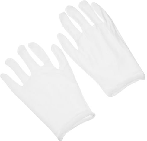 NAMOARLY Weiße Baumwollhandschuhe Für Herren 6er-pack Für Die Arbeit Handhabung Schmuckinspektion Weich Atmungsaktiv Größe L