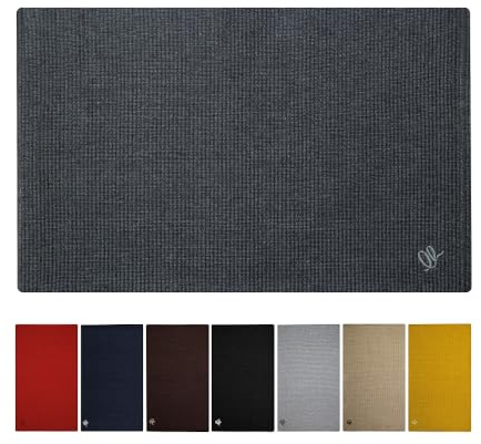 OLIVO.shop FORMULA NEW Tappeto cotone lavabile, Passatoia corridoio, Passatoia cotone cucina, vari colori e misure (GRIGIO SCURO, 55x230 cm)