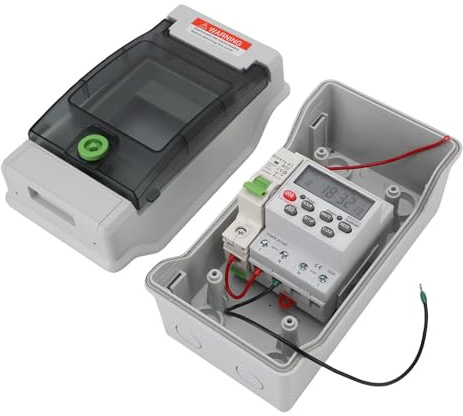 Digital Timer Switch 32A 230/400V 16 Times On Off Water Proof Time Control Distribution Box for Street Lamp Pool Pump Timer Switch Electrical Box Outdoor