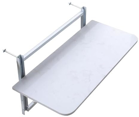 ZYYLIVR Klappbarer Balkonhängetisch, Höhenverstellbarer Geländertisch Zum Einhängen, Tisch Für Balkongeländer, Beistelltisch Für Balkon Und Terrasse(35 * 60cm/13.8 * 23.6in)