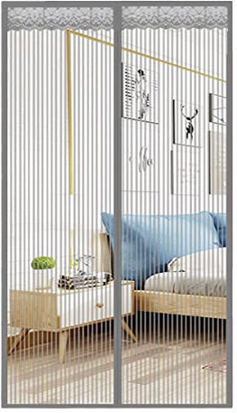 Qrity Magnetic Fly Screen Door 80 x 200cm, Mosquito Screen, Mesh Curtain, Fully Self Seal Automatically, Bug Mesh Curtain for Patio Front Back Door