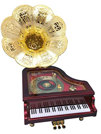 Cabilock Spieluhr Musikspielzeug Grammophon-spielzeug Melodiebox Federuhr Handkurbel Spieluhr Für Geburtstag Jahrestag Hochzeit Weihnachten Valentinstag