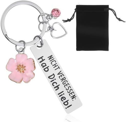 Nogeqi Ich Liebe Dich Schlüsselanhänger Beste Freundin Geschenke zum 18. Geburtstag Mädchen Frauen Geburtstagsgeschenk Besserung Geschenk Mutmacher Schwester Mama