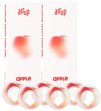 air up Apfel Multipack | 6x Flavour Pods für 30 Liter zuckerfreies Wasser | Original für air up Flaschen
