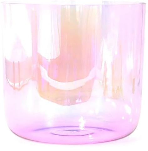 Cuencos cantores de cristal de cuarzo, Juego de 4 cuencos tibetanos de cristal de 15 cm, 99,9% de cristal de cuarzo, 432 Hz, notas A, B y G(G Note)