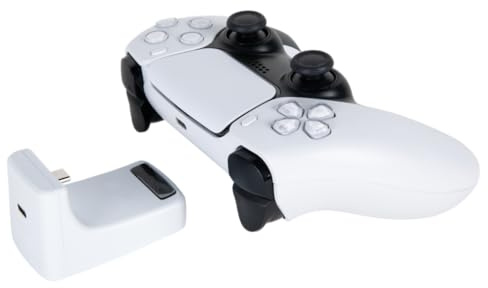 Konix Batteria esterna per controller DualSense PS5 - Indicatore di carica LED - 10 modalità di illuminazione RGB - Nero