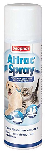 BEAPHAR â€“ Attracâ€™Spray, Spray Spécial Apprentissage De La Propreté Pour Chiot, Chaton, Chien Et Chat â€“ Spray Désodorisant Ã‰ducateur â€“ Pratique Et Facile Ã€ Utiliser â€“ Prêt Ã€ L'emploi â€“ 250 Ml