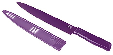 KUHN RIKON 23961 Messer Schinkenmesser Colori 1 Tranchiermesser violett 34,8 cm m. Klingenschutz