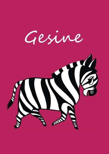 Gesine: personalisiertes Malbuch / Notizbuch / Tagebuch - Zebra - A4 - blanko