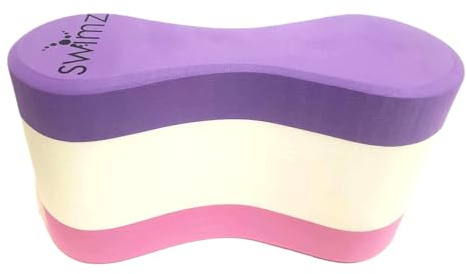 Swimz Club - Pull Buoy, attrezzo da nuoto color viola, bianco e rosa