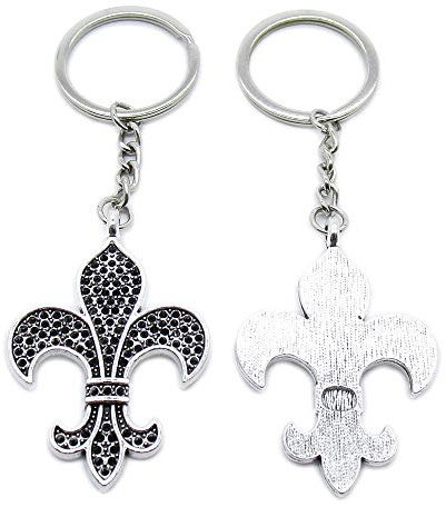 Schlüsselanhänger AA4623 Lilie mit Fleur de Lis Iris Lilie, 5 Stück