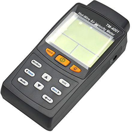 RaeSung TM-4001 Anémomètre portable à fil chaud Testeur de vitesse du vent Mesure de la vitesse de l'air